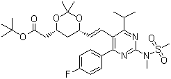289042-12-2 叔丁基 6-[(1E)-  2-[4-(4-氟苯基)-6-(1-甲基乙基)-2-[甲基(甲基磺酰基)氨基]-5-嘧啶基]乙烯基]-2,2-二甲基-1,3-二恶烷-4- 醋酸盐”o
     
    </td>
   </tr>
  
  
    
  
    

     
 </table>
 <br />
 <table width=
